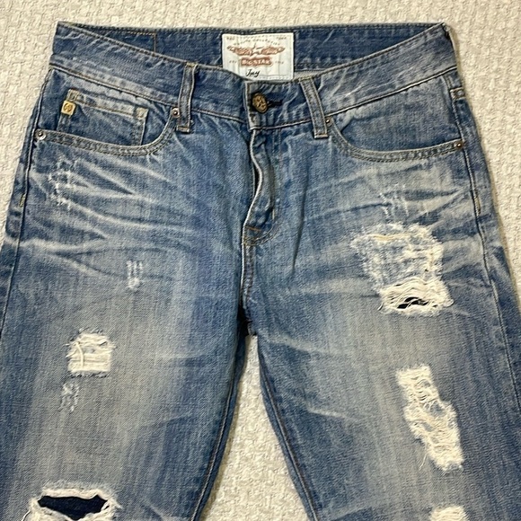 Big Star Joey Distressed Cropped Denim Jeans Size 28 - Picture 2 of 11